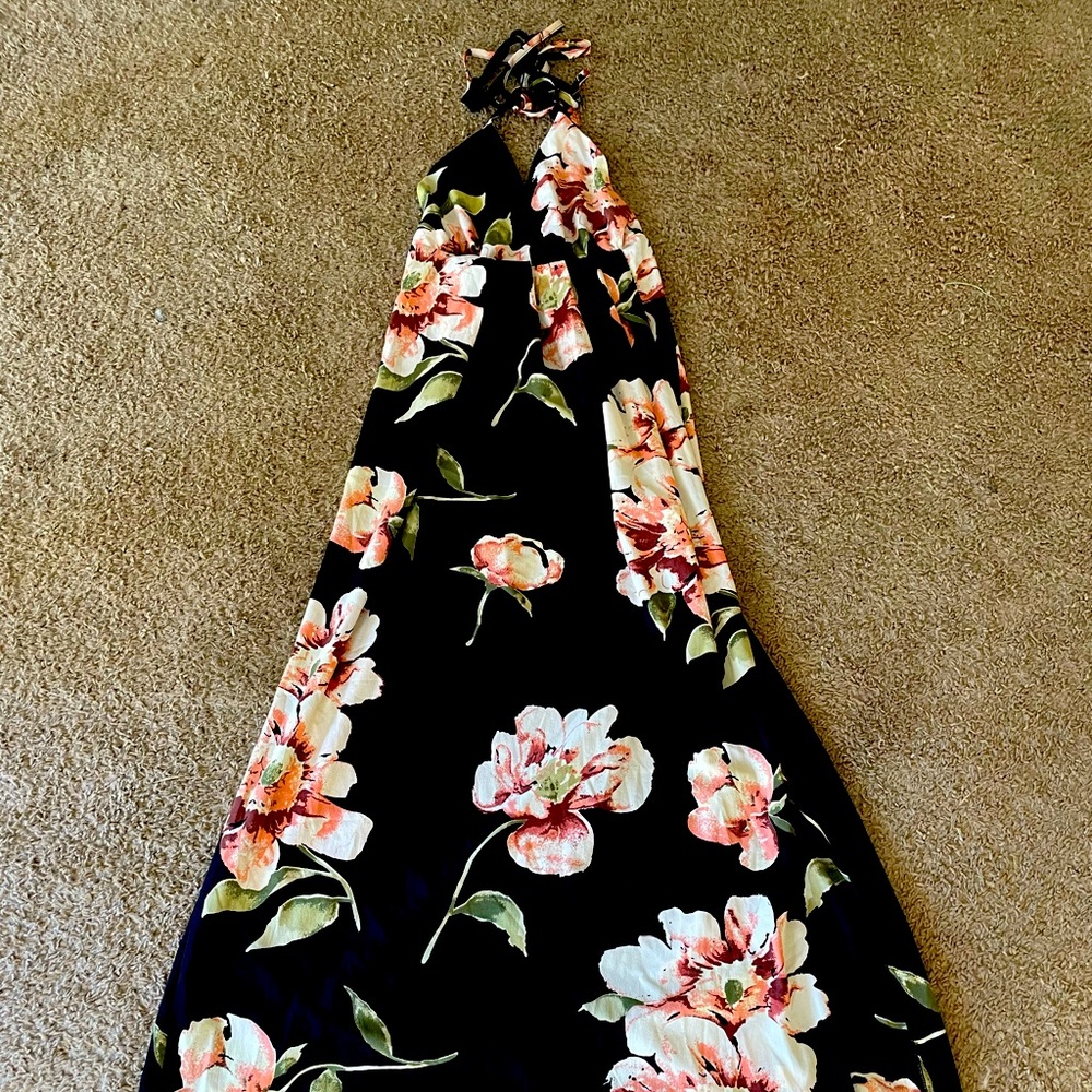 Long floral maxi dress